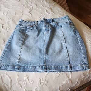 LOFT Light Blue Denim Mini Skirt